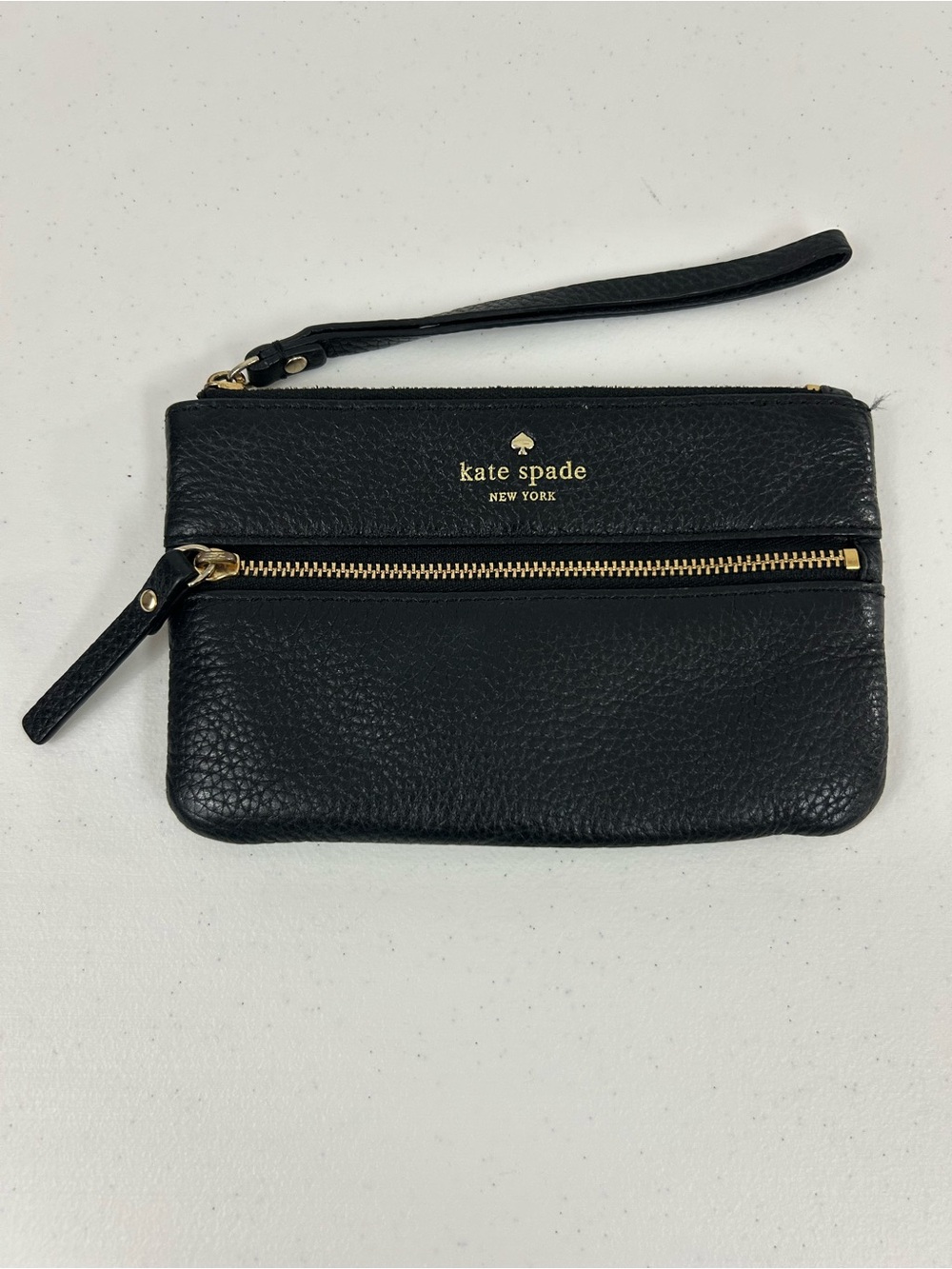 Kate Spade Black and Gold Wristlet